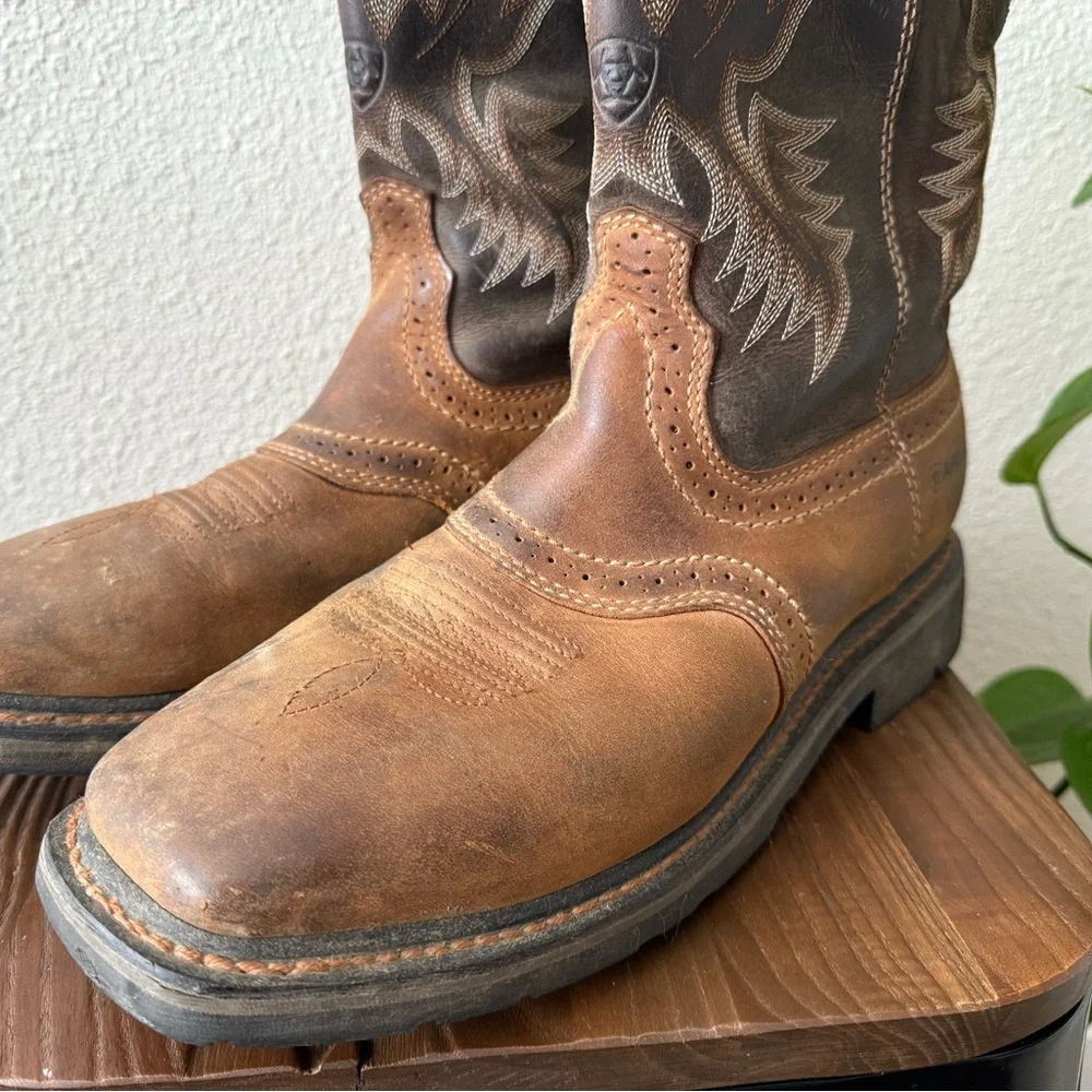 Artiat Men’s QuickDraw Square Toe Boots - Size 9.5D - Picture 4 of 10